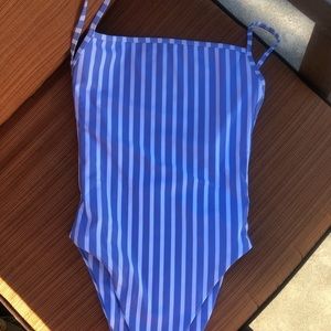 Never worn, no tags. Light blue and white stripes.